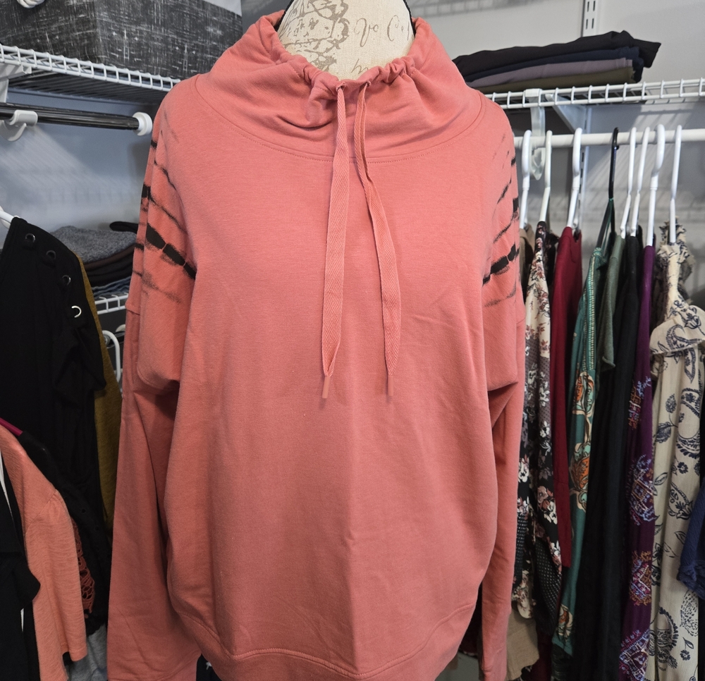 Felina Coral Drawstring Funnel Neck Pullover